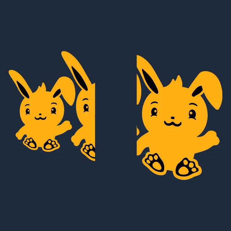 3 lapins trois amis équipe équipage agitant assis mignon