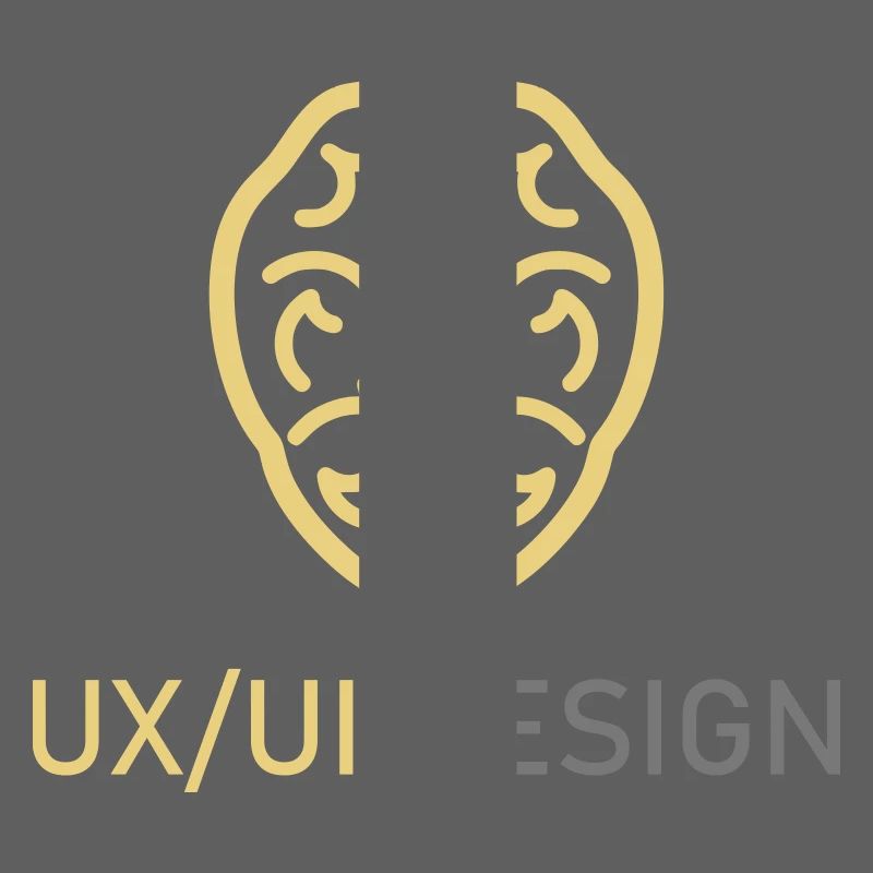 UX UI Design Logo Brain Thinking Programming