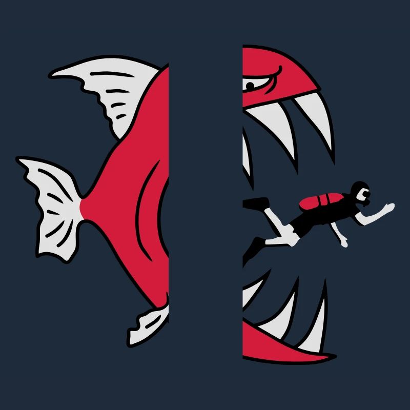 Monster Fish Eats Diver