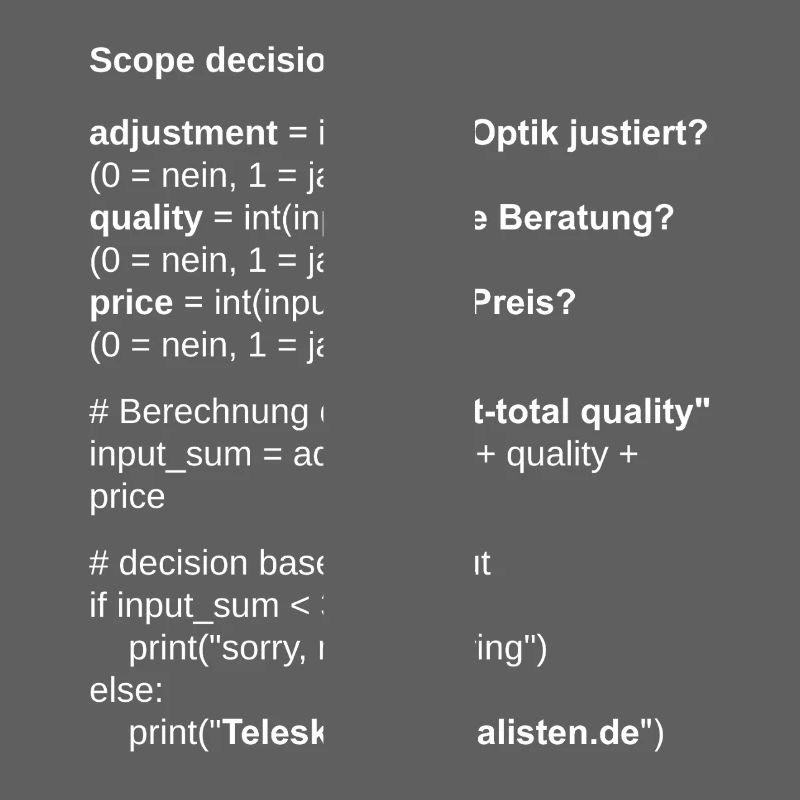Télescope de code de décision de portée d’astronomie