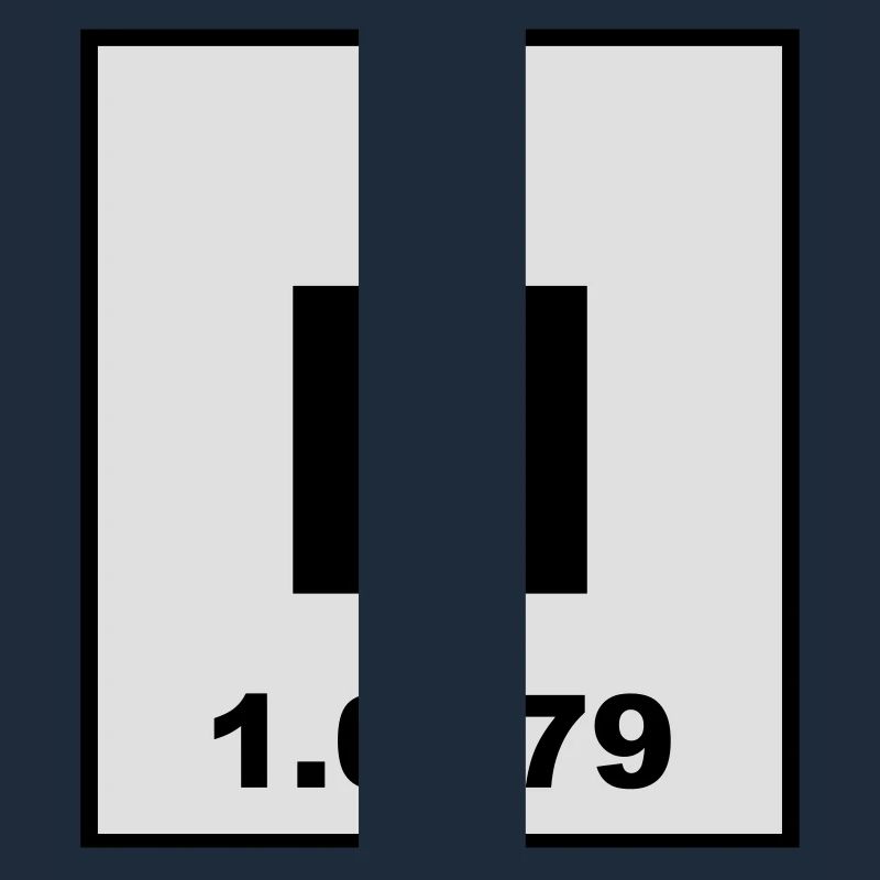 Element 1 - h (hydrogen) - Short (white)