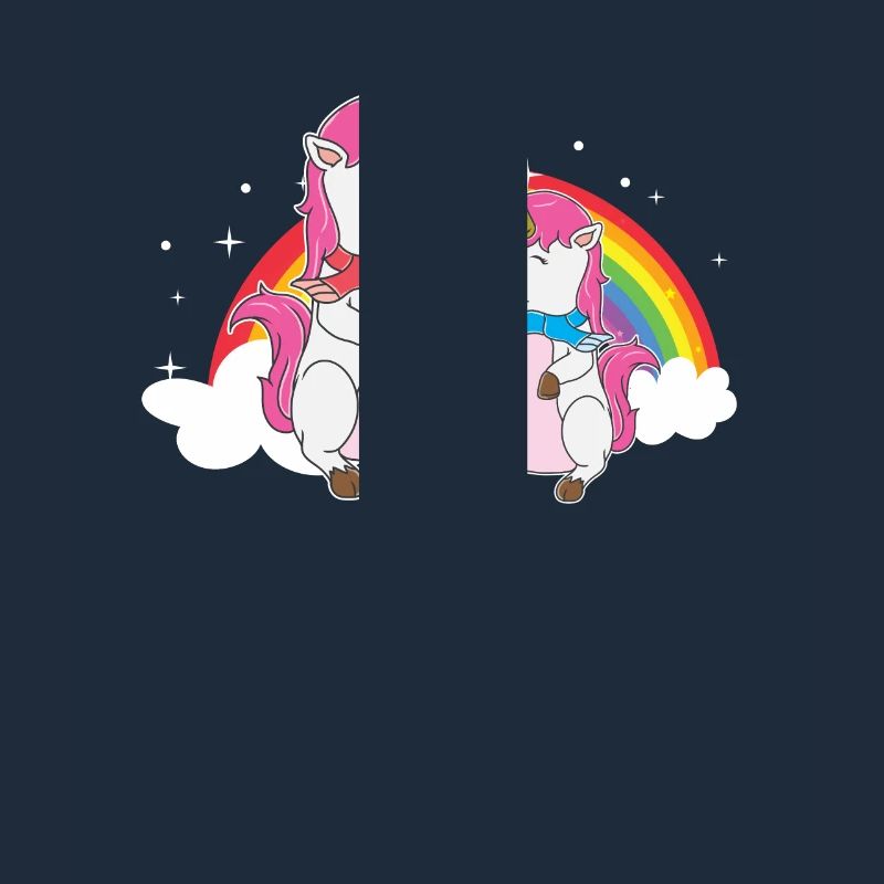 Einhorn Schwestern Zwei Einhörner Regenbogen
