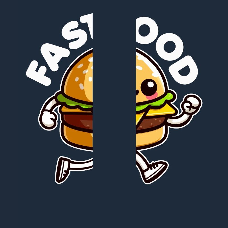 Restauration rapide Mignon Burger Courir Drôle Malbouffe