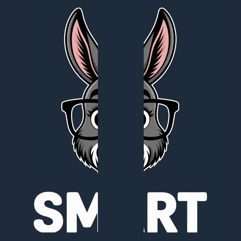 Smart Donkey Funny Witty Clever Intelligence Cute