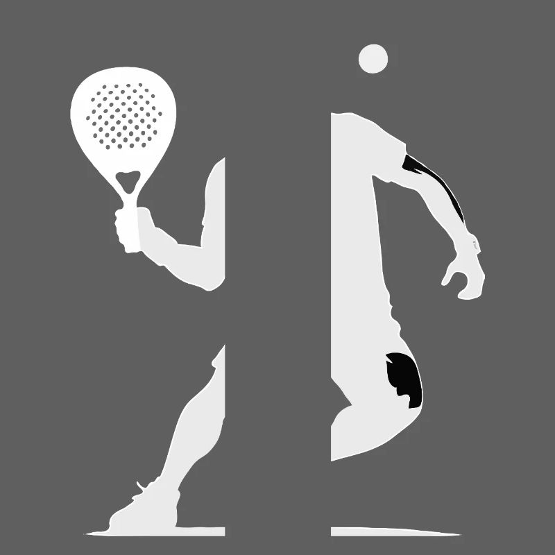 Padel player front white