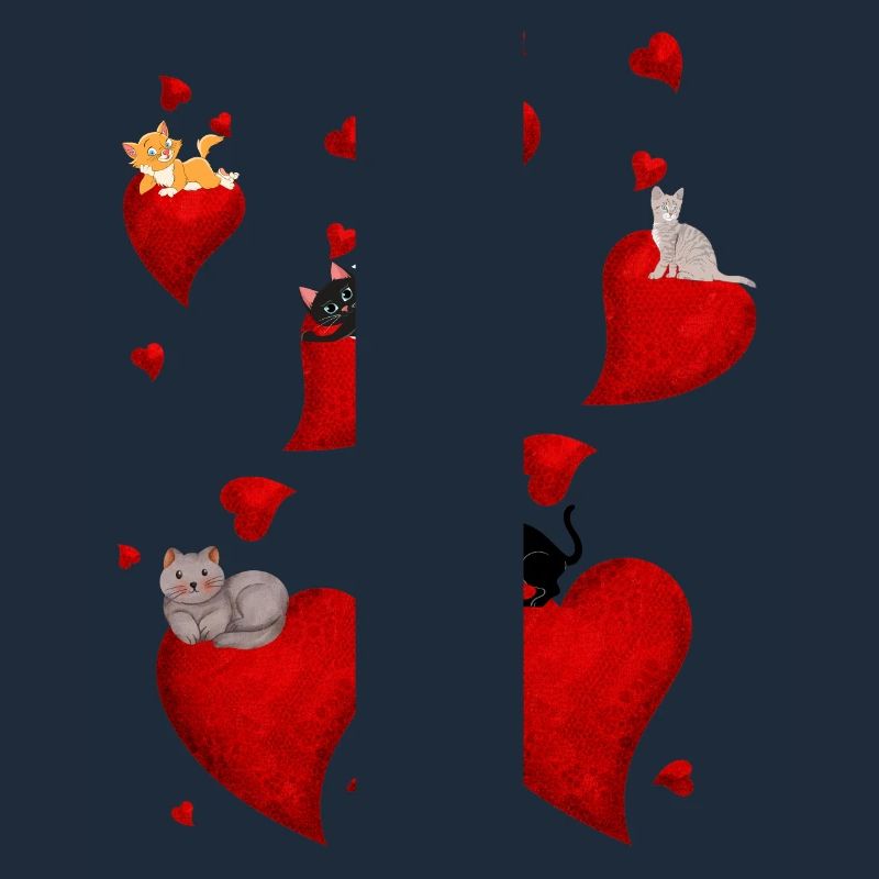 petits chats et petits coeurs