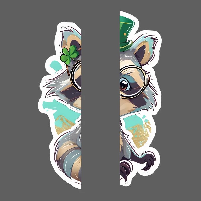 St. Patrick‘s day Waschbär Geschenk