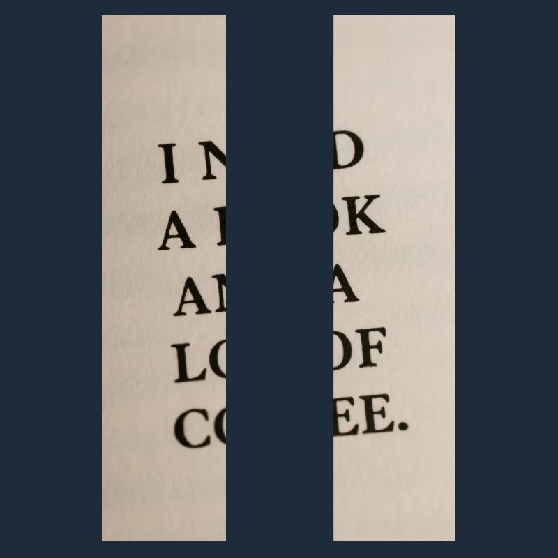 Ich brauche ein Buch und Kaffee