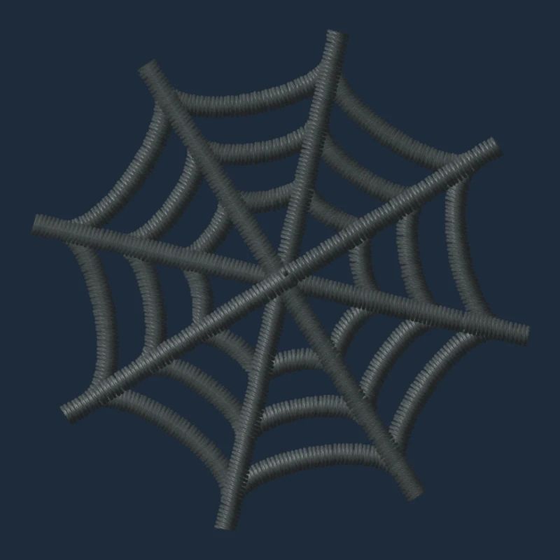 Embroidered spider web