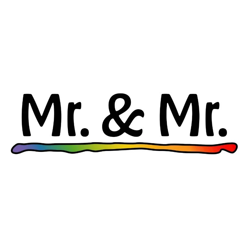 Regenbogen Mr and Mr schwarz