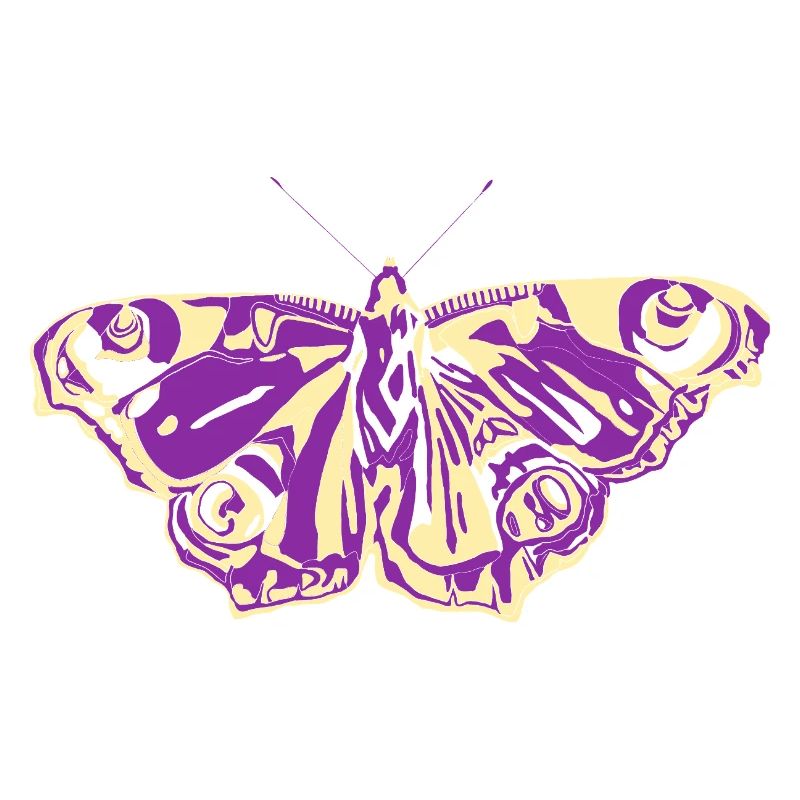 Papillon jaune violet