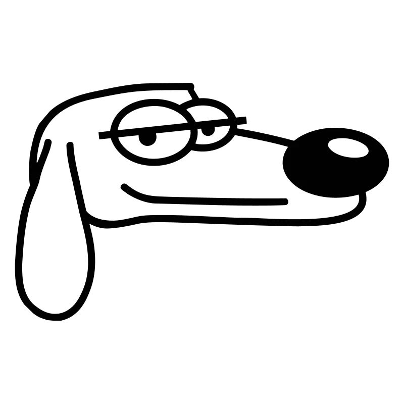 Dog Looks Cool Relaxed Look Guy Chill Dude