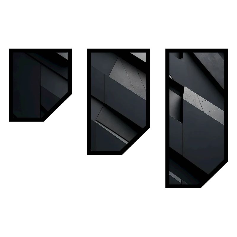 Geometric Dark Facade Pattern