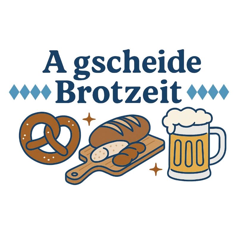 a gscheide brotzeit / Bayern Spruch