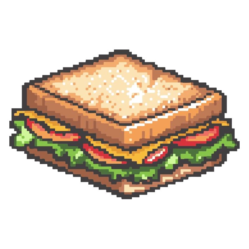 Pixel Sandwich Retro Snack