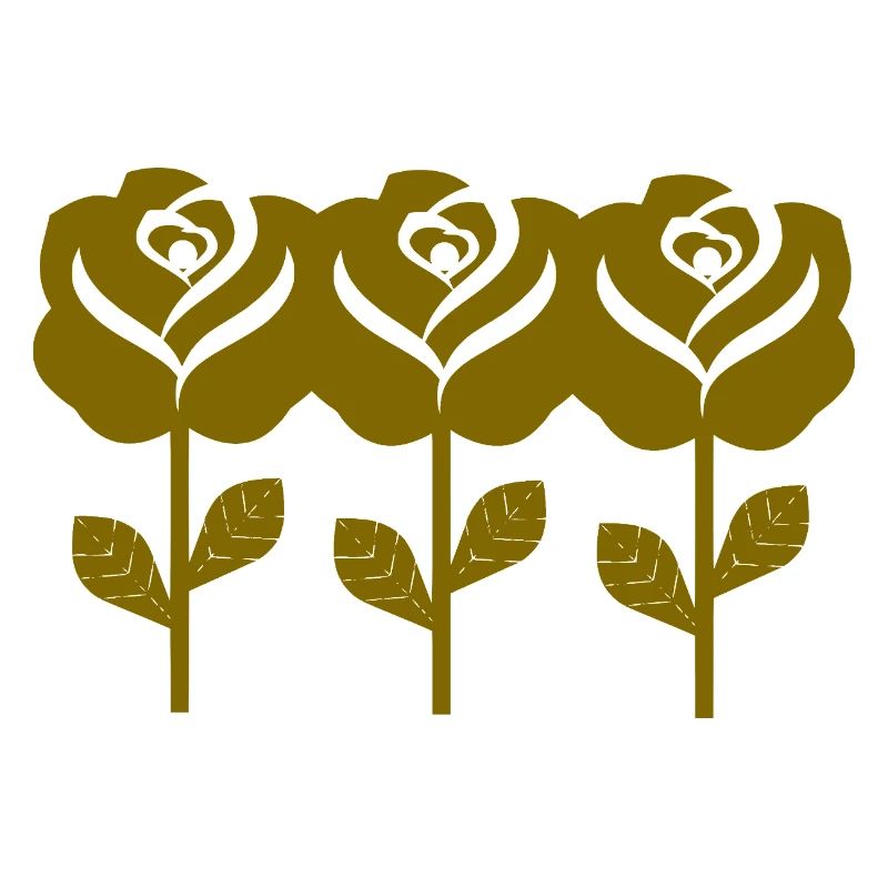 Graphic Golden Roses Pattern