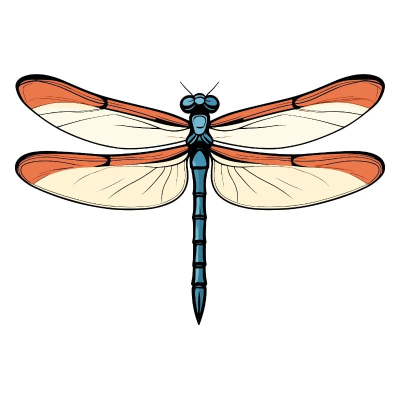 Libellule bleu-orangée