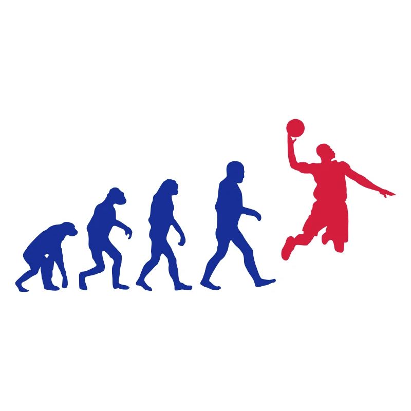 Basketball evolution logo