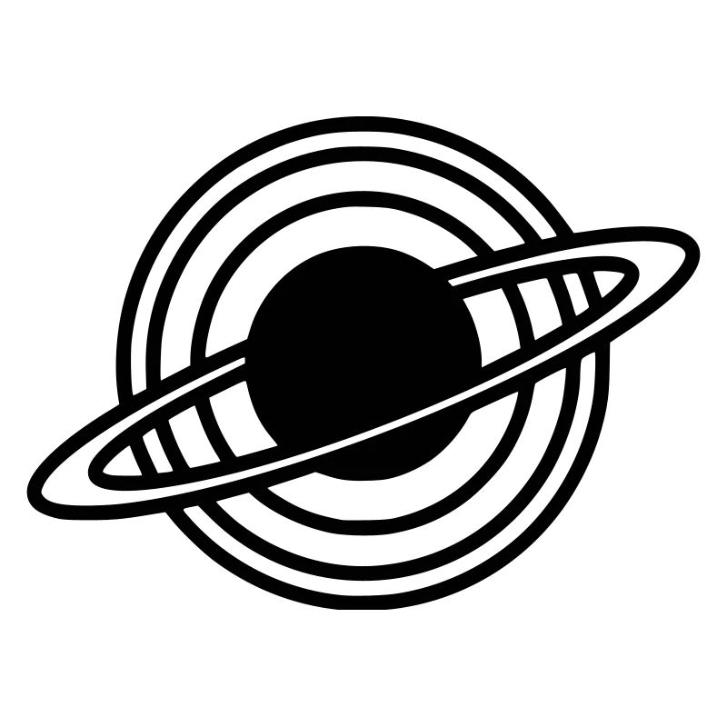 Saturn Planet Rings Silhouette