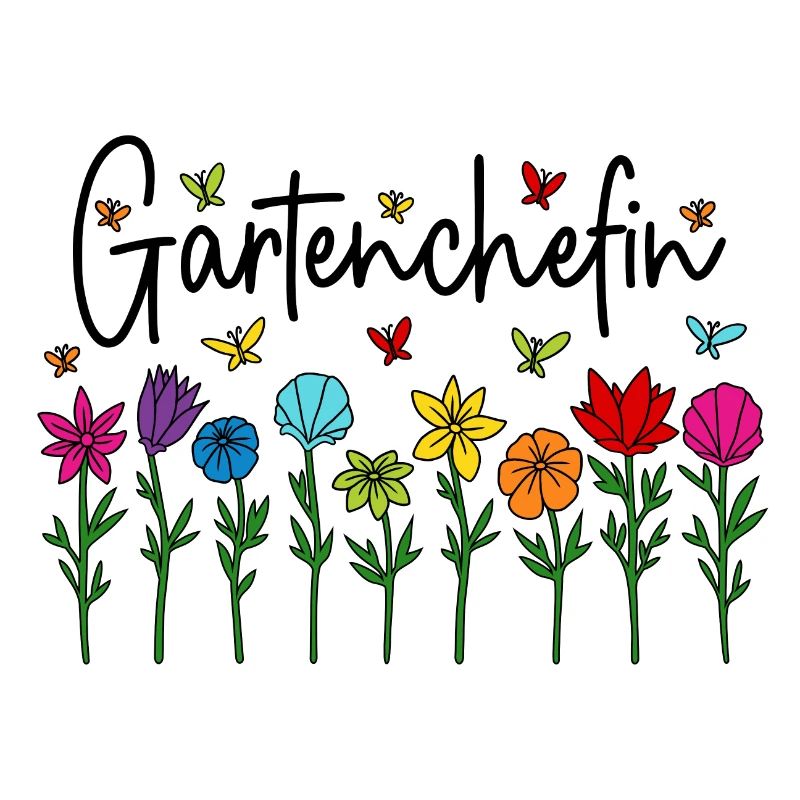 Garten Chefin Blumen Gartenarbeit Gartenchefin