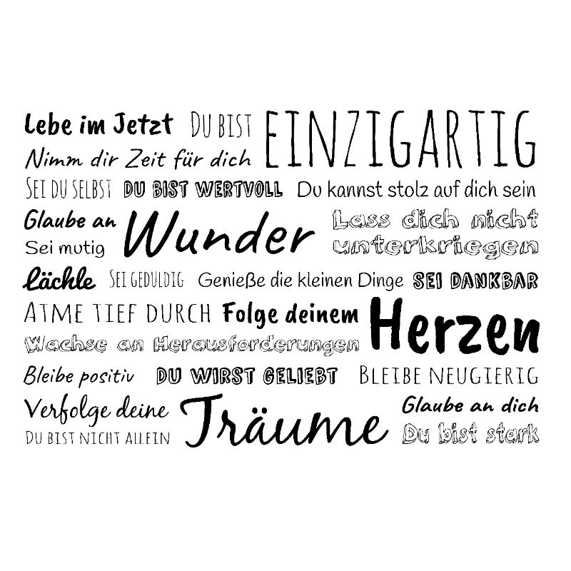 Du bist einzigartig – pos. Affirmationen & Sprüche