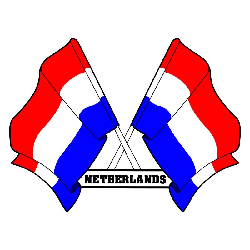 Netherlands Crossed Flags