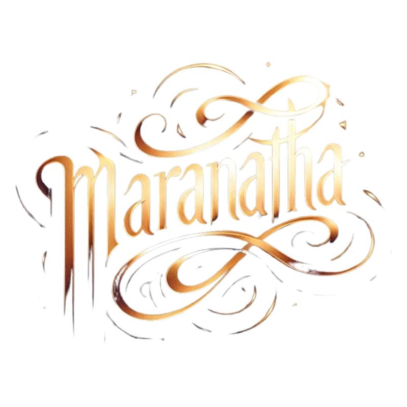 Maranatha Gold Script Swirls