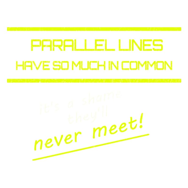 Drôle de lignes parallèles Math Tee
