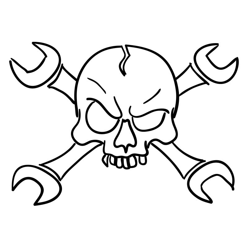 wrenches skull
