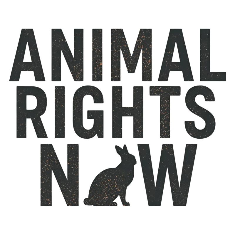 Animal Rights Now Statement Typography