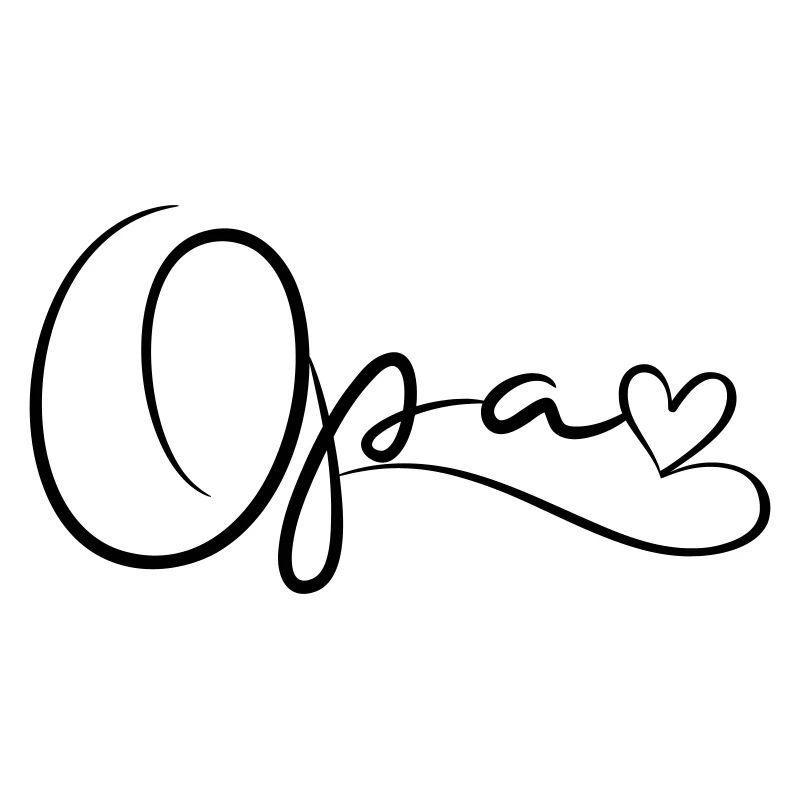 Opa Schrift mit Herz