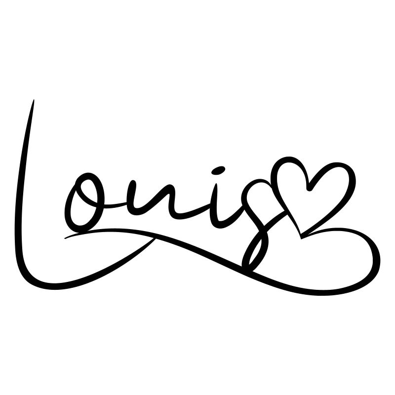 Louis Surname First Name Heart Decor