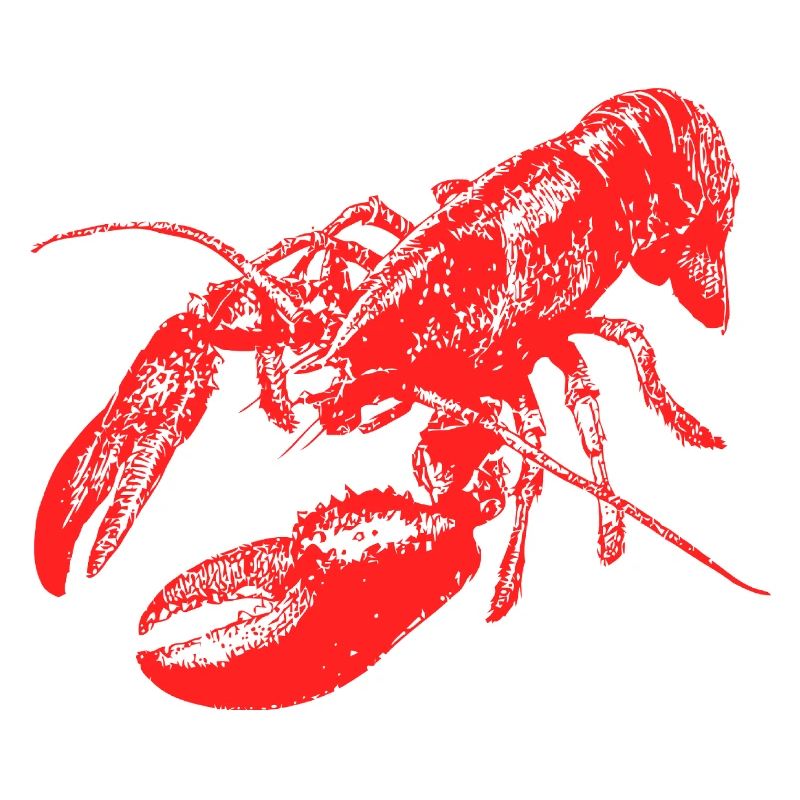 Conception graphique audacieuse de homard rouge