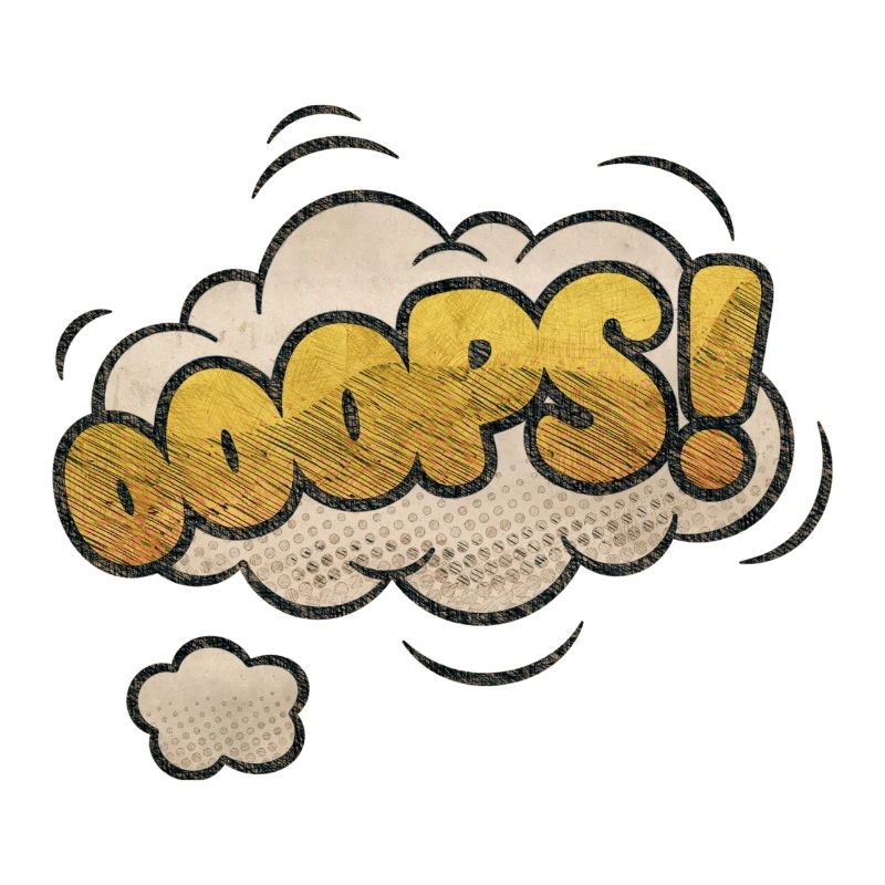 Ooops comique : Expression pop art drôle