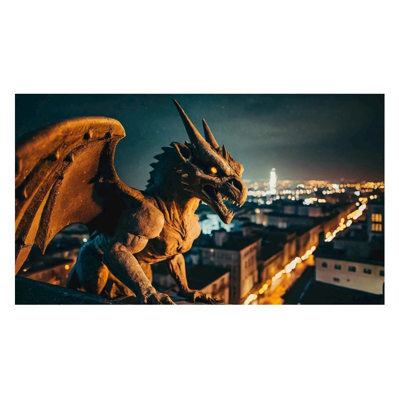 Gargoyle with an evil smile monster dark horror