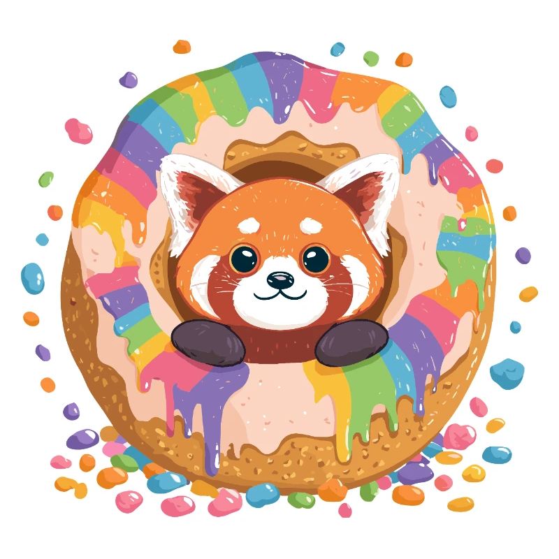 Donut Panda Regenbogen