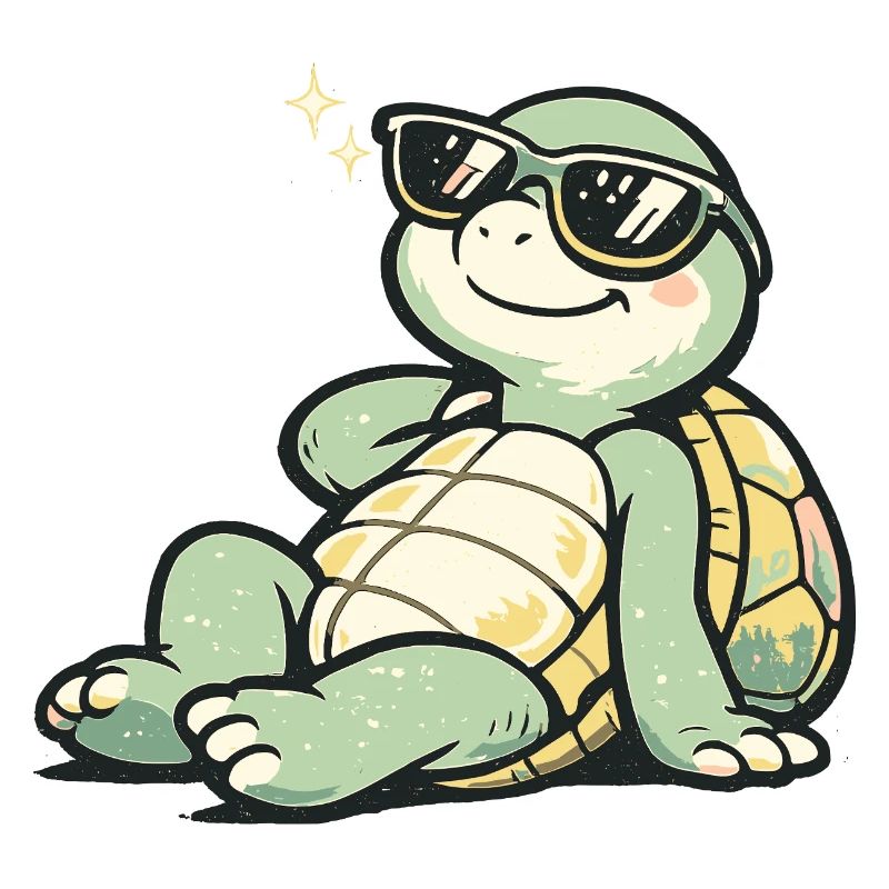Turtle with sunglasses