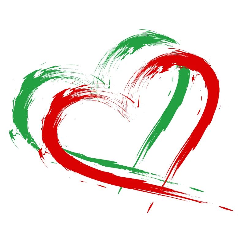 Couleurs du coeur du drapeau de l'Iran
