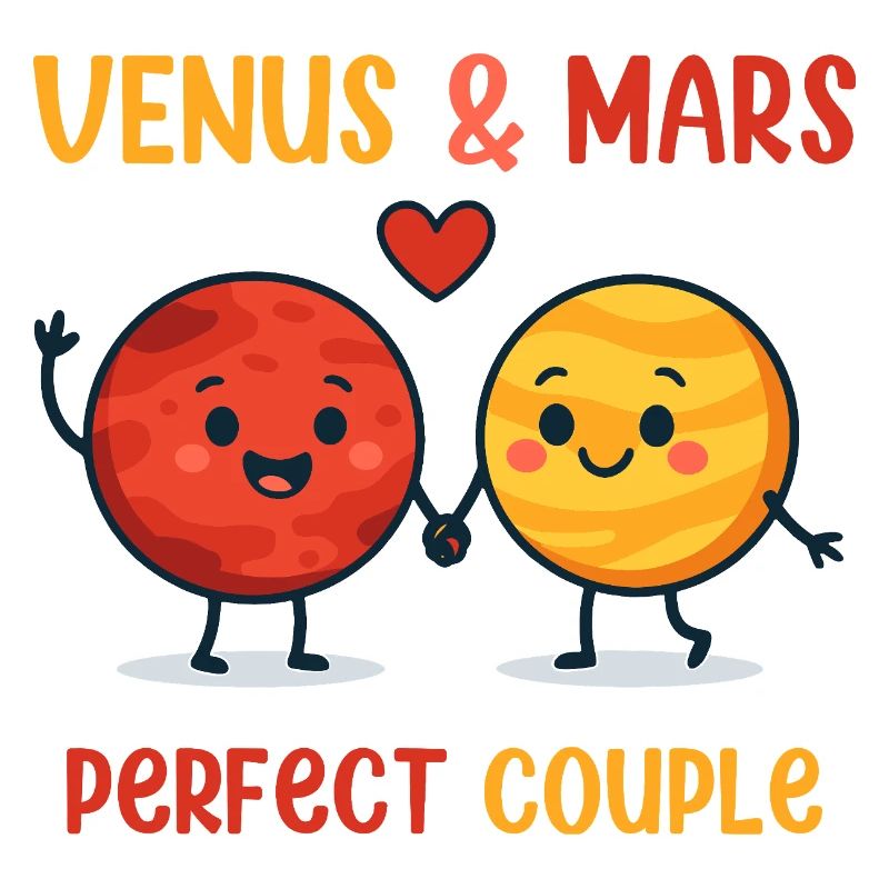 Conception d'amour du couple parfait Vénus et Mars