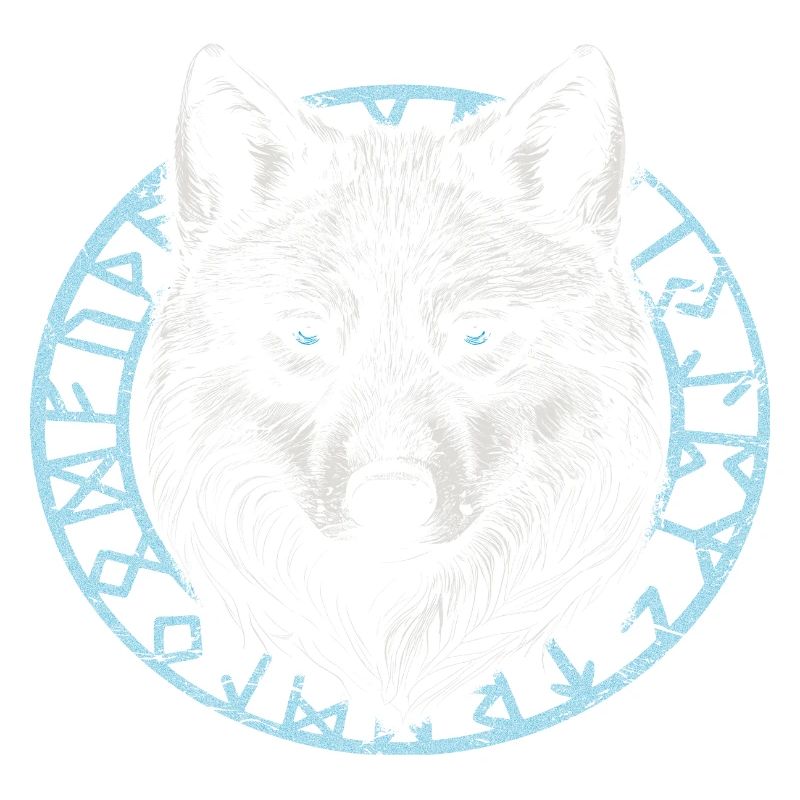 Wikinger Wolf mit Runen