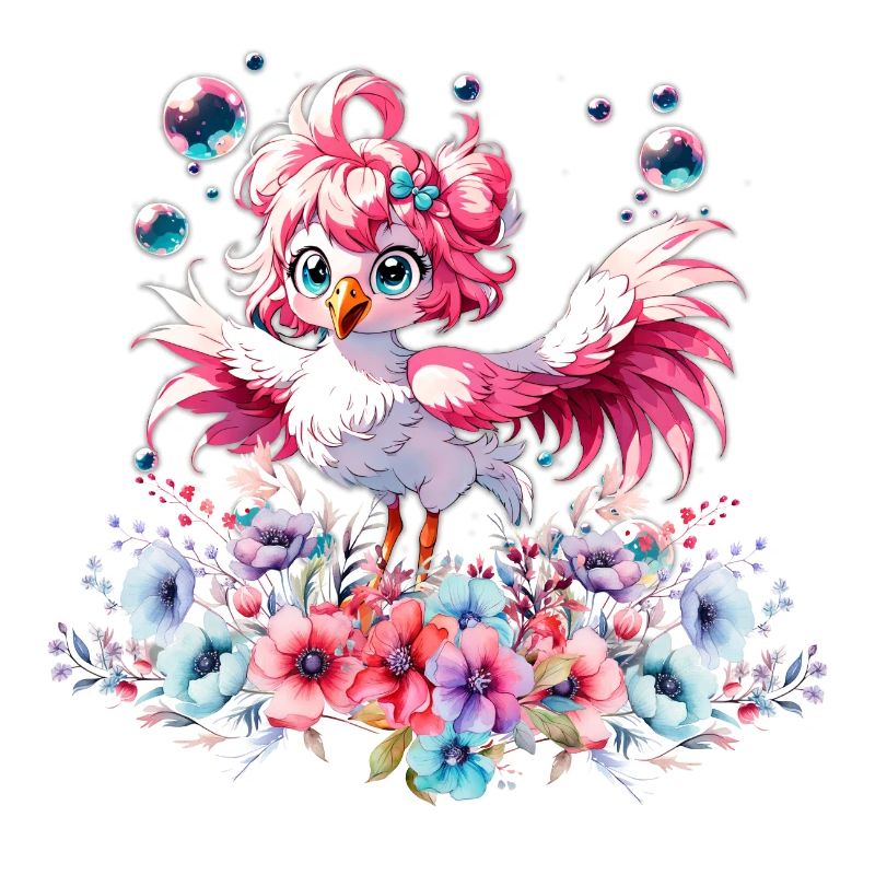 Flamant rose mignon