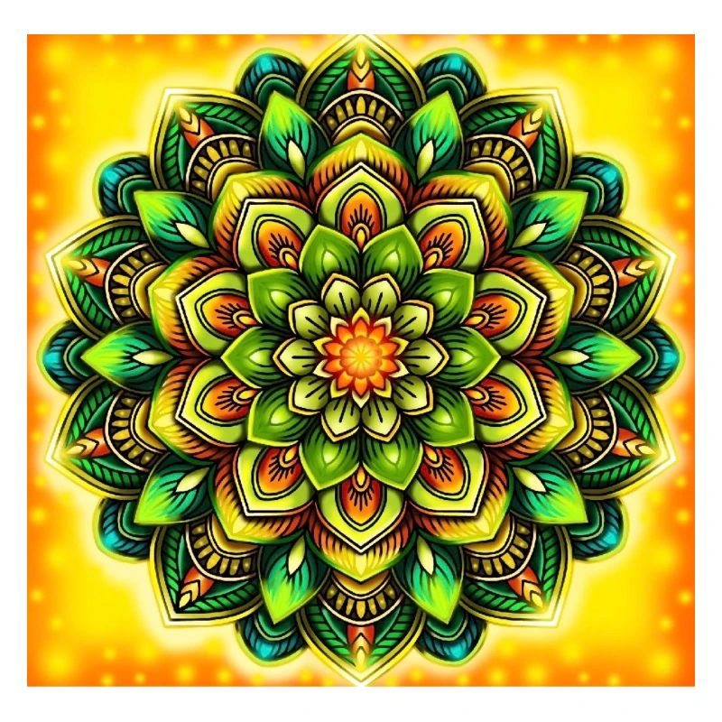 Leuchtendes Mandala-Blütenmuster