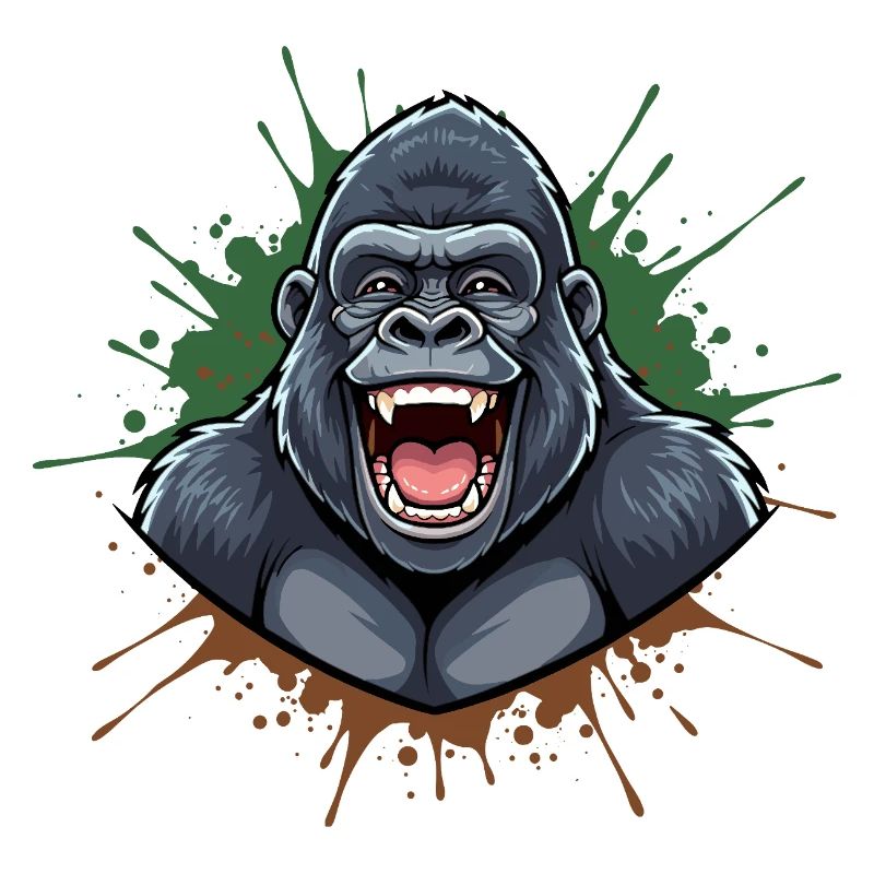 Conception de graffiti de Gorille Rieur