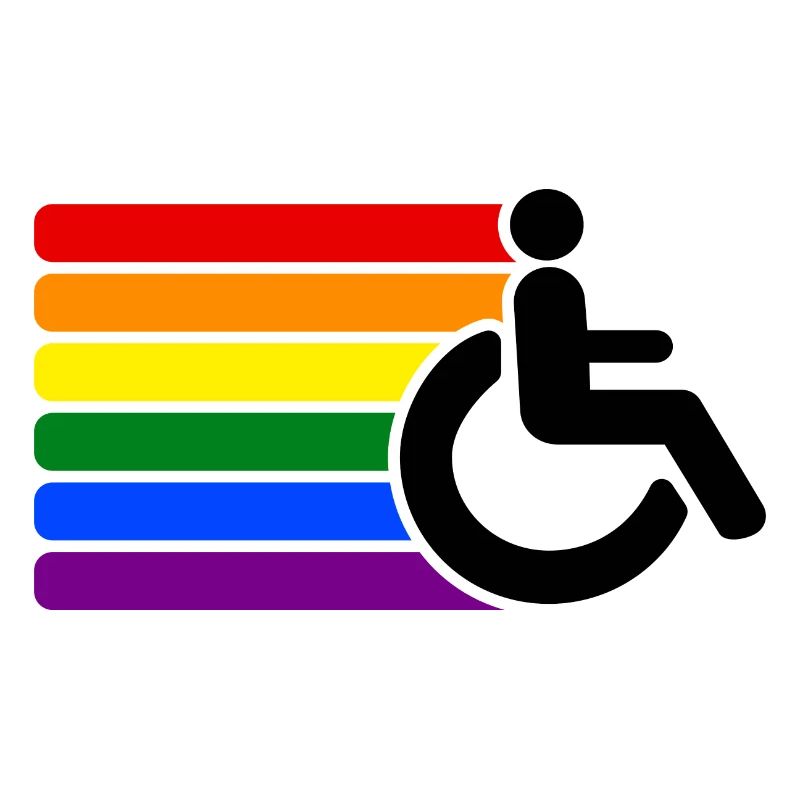 Rollstuhl Regenbogen Behindert
