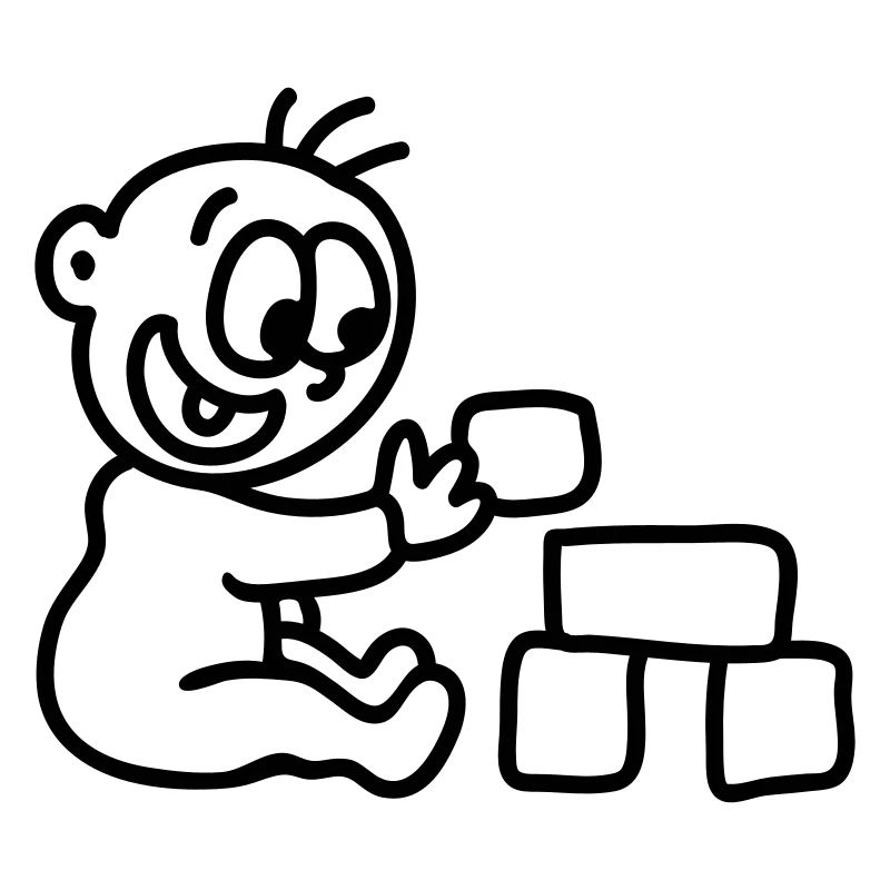 Bébé - blocs de construction - ligne