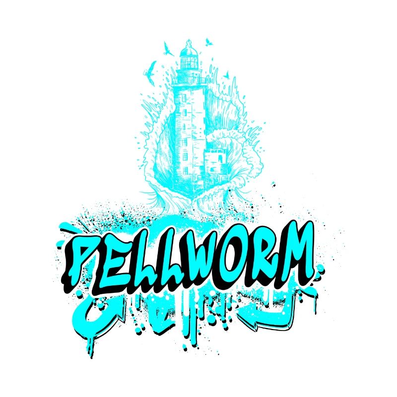 Pellworm lighthouse graffiti design