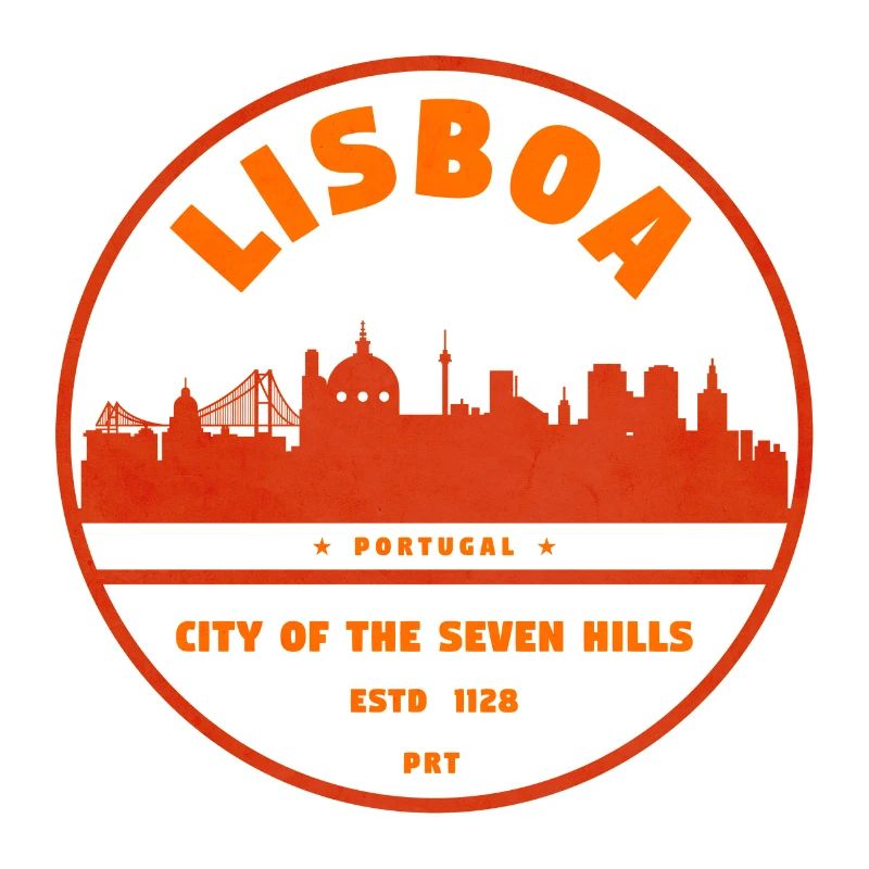 Estampe de la Skyline de Lisbonne
