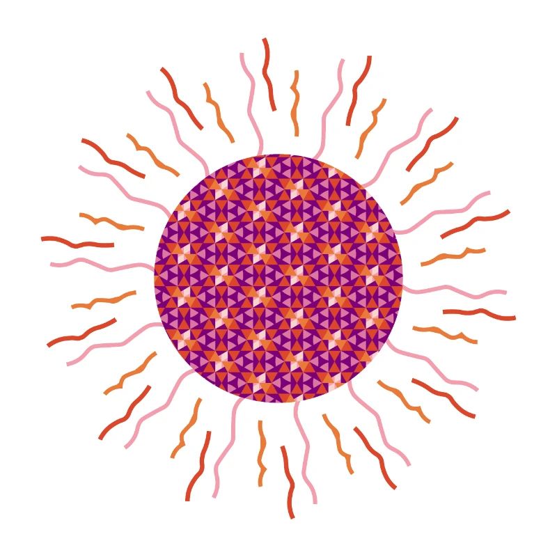 Mandala soleil rose