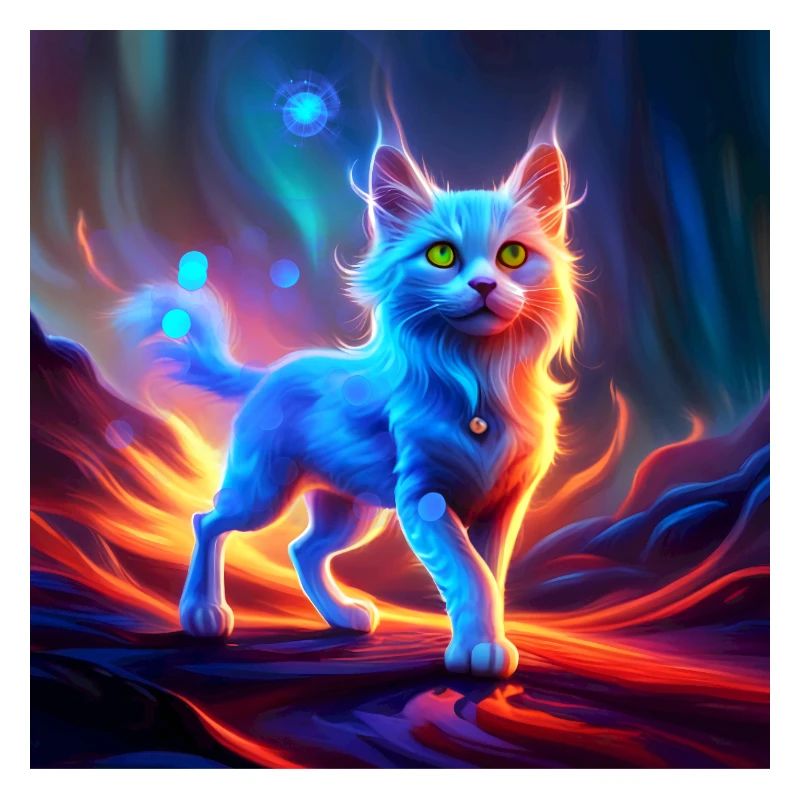 Wunderbare blaue Katze.