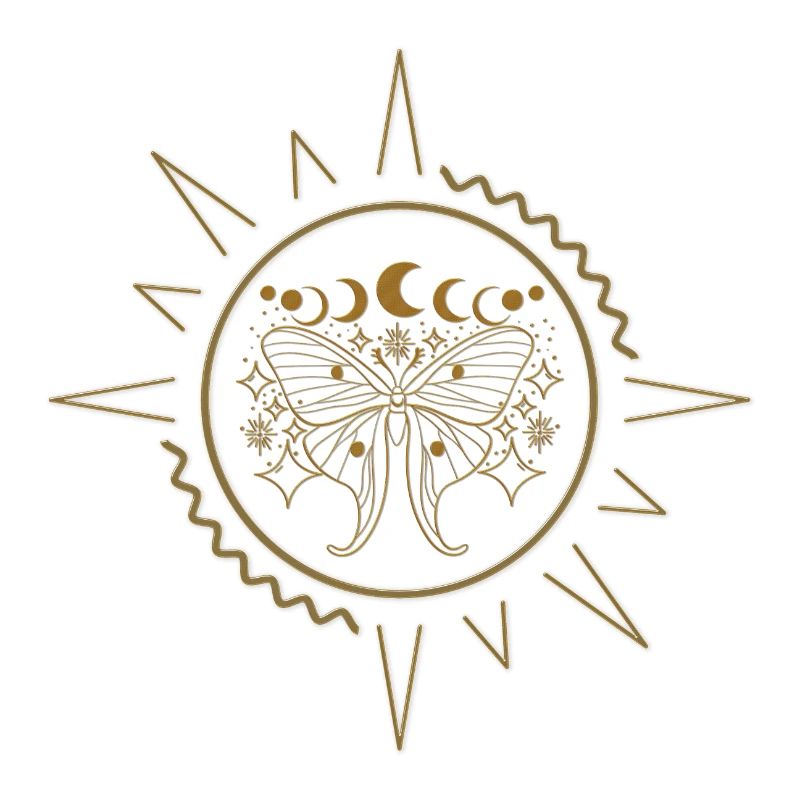 Papillons élégants en filigrane doré.